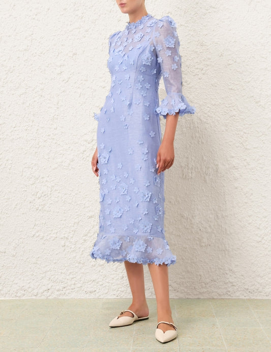 ZIMMERMANN Matchmaker Lift Off Midi in Jacaranda