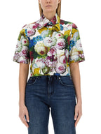DOLCE & GABBANA
COTTON POPLIN SHIRT WITH NIGHT FLOWER PRINT