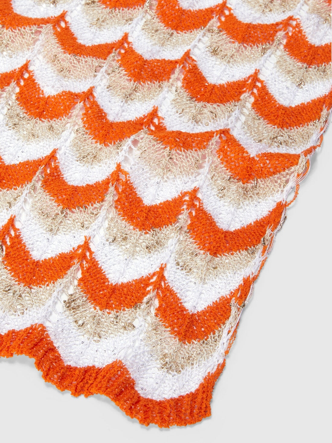 MISSONI — Knit Scarf with Chevron Pattern