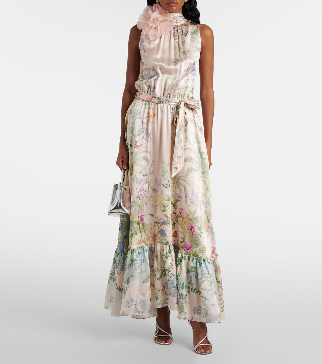 CAMILLA Necktie Dress With Elasticated Waist