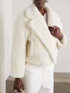 MAX MARA
Oggeri Alpaca, Wool & Silk Teddy Coat – White