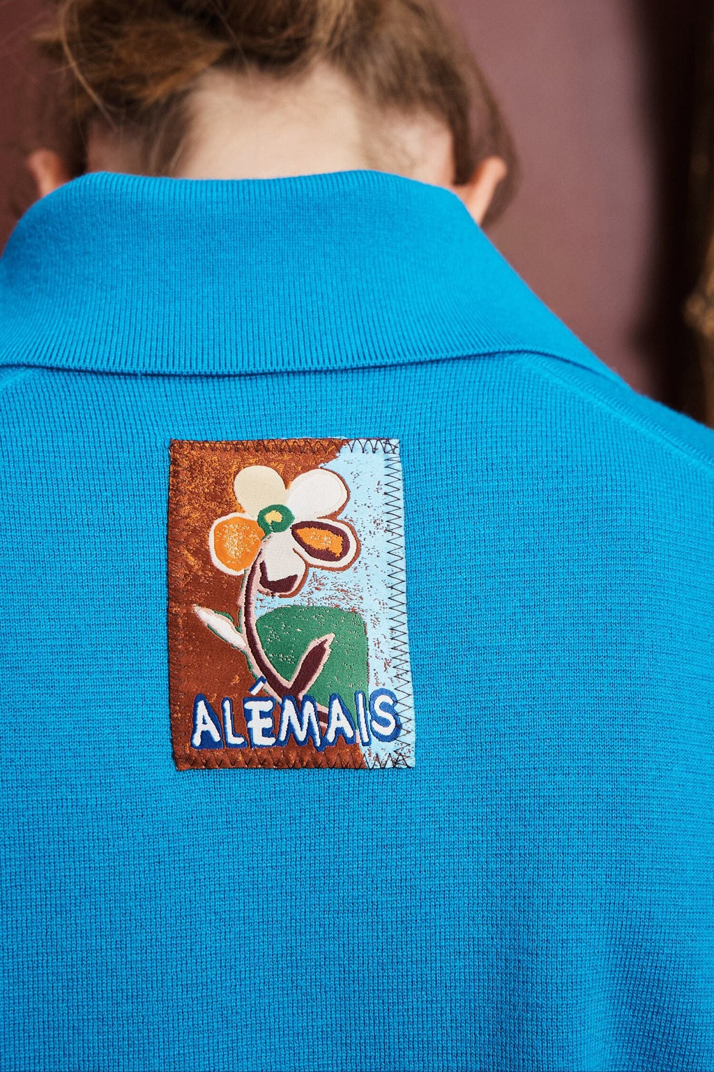 ALÉMAIS CLAUDIA AZURE KNIT POLO