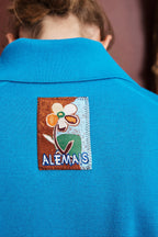 ALÉMAIS CLAUDIA AZURE KNIT POLO