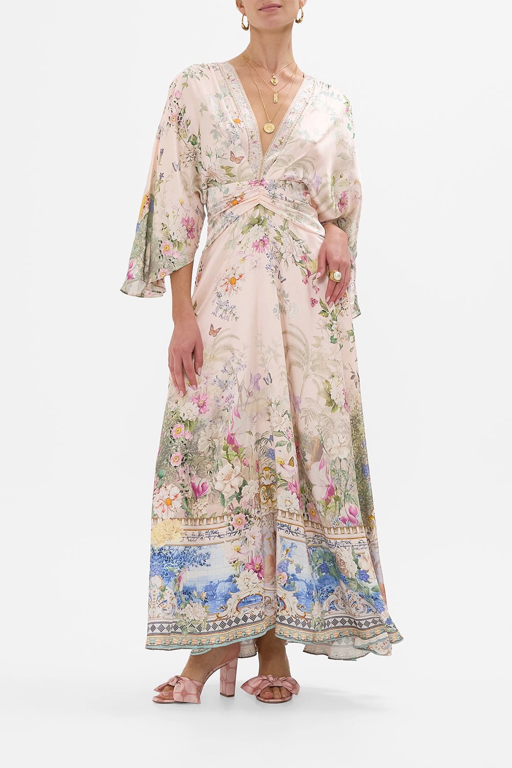 CAMILLA Petal Sleeve Long Dress – Palacio Playground