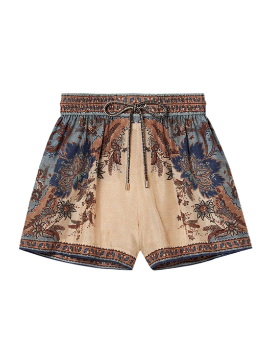 002 ZIMMERMANN
Ascension Relaxed Short – Blue/Cream Indienne Floral