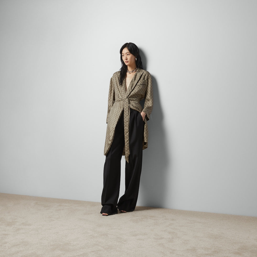 GG SUPREME PRINT SILK SHIRT