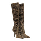 SAINT LAURENT Talia Velvet Boots