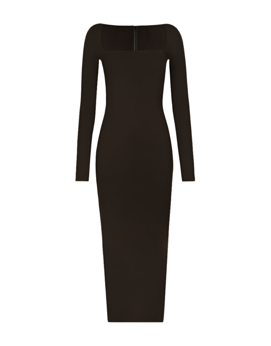 DOLCE & GABBANA
Square-neck stretch-woven midi dress