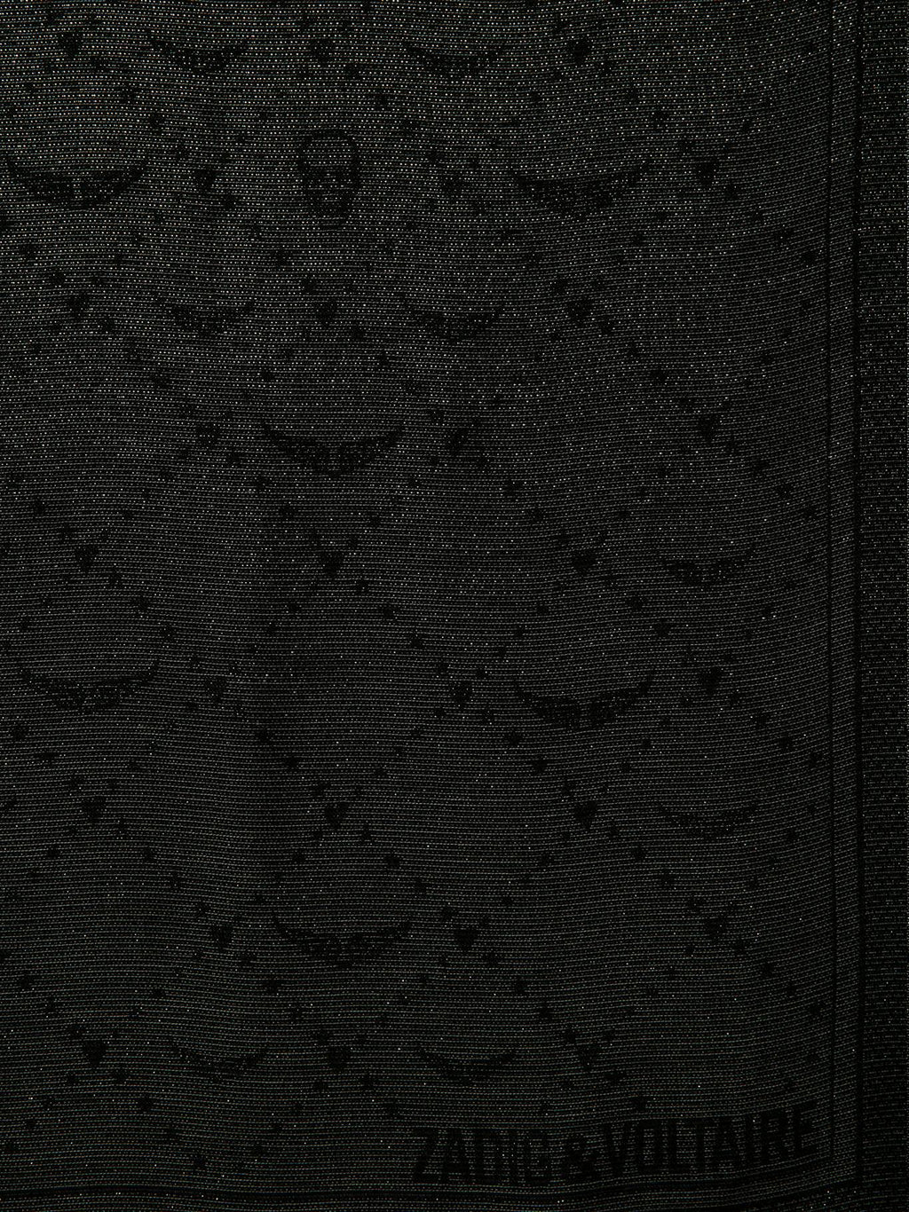 ZADIG & VOLTAIRE Glenn Metallic Monogram Scarf 135