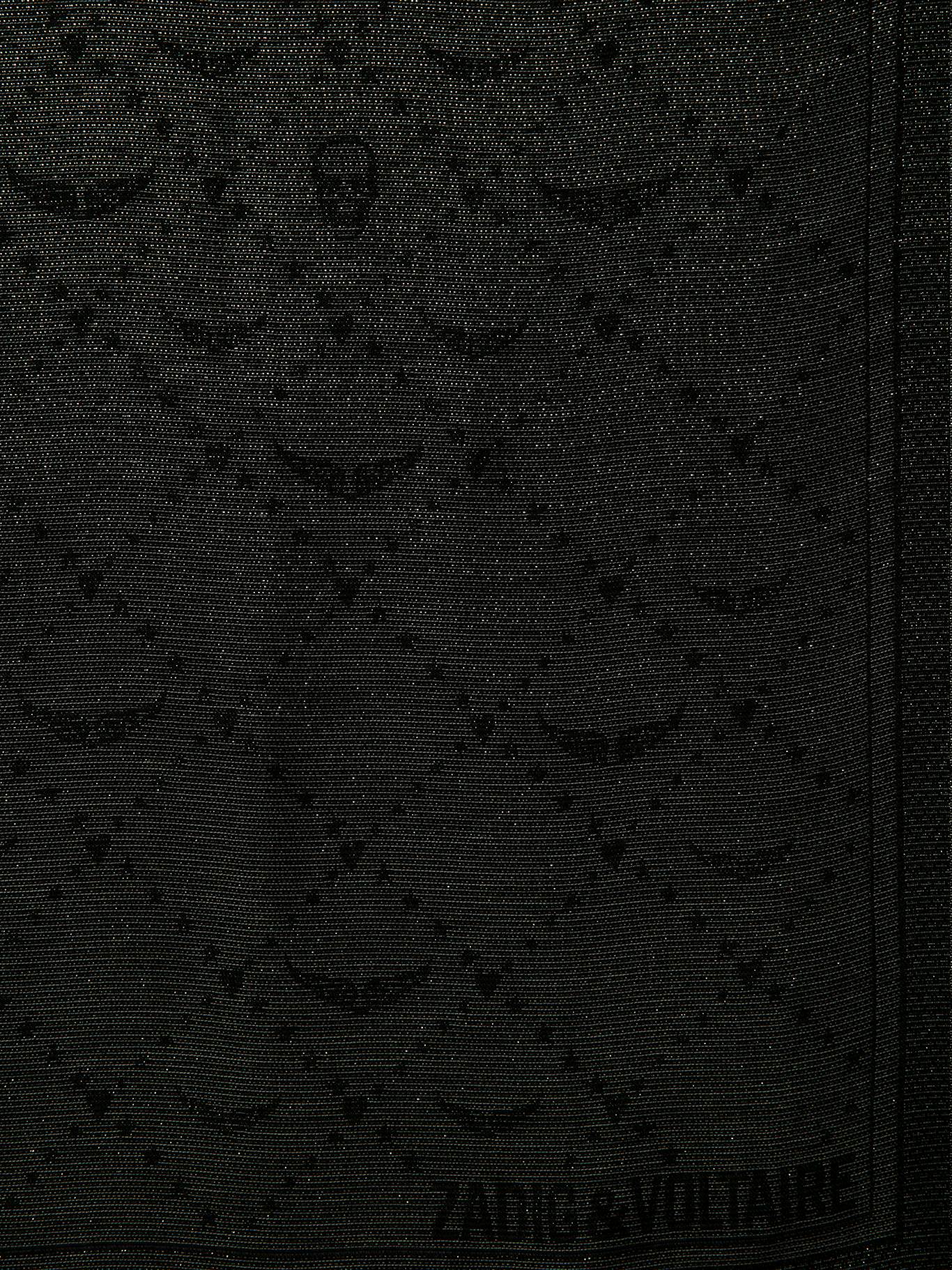 ZADIG & VOLTAIRE Glenn Metallic Monogram Scarf 135