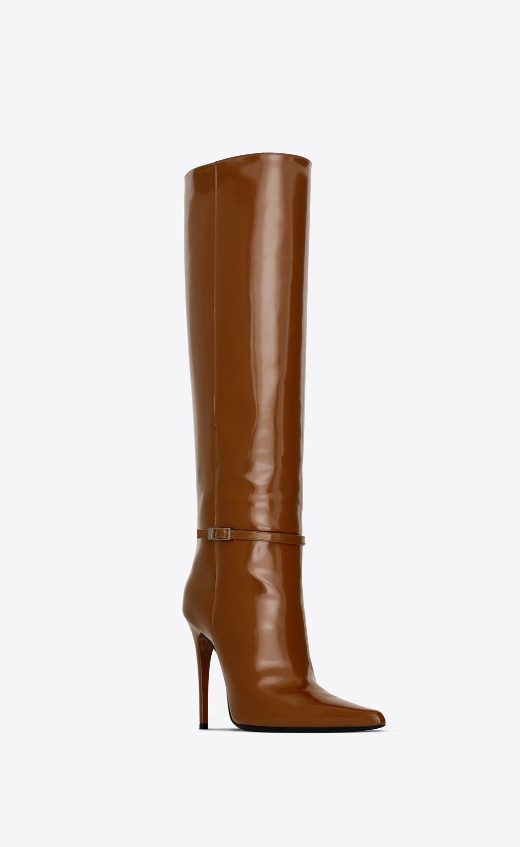 SAINT LAURENT Vendôme Boots in Glazed Leather