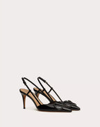 VALENTINO VLOGO SIGNATURE PATENT LEATHER SLINGBACK PUMP 80MM