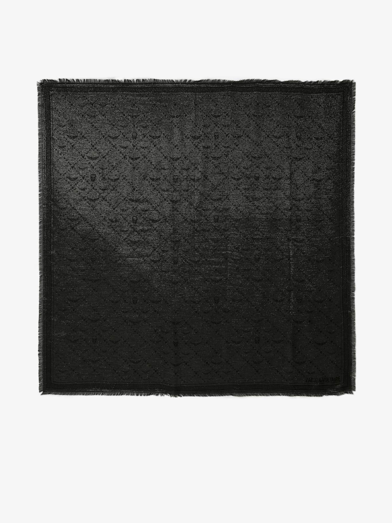 ZADIG & VOLTAIRE Glenn Metallic Monogram Scarf 135