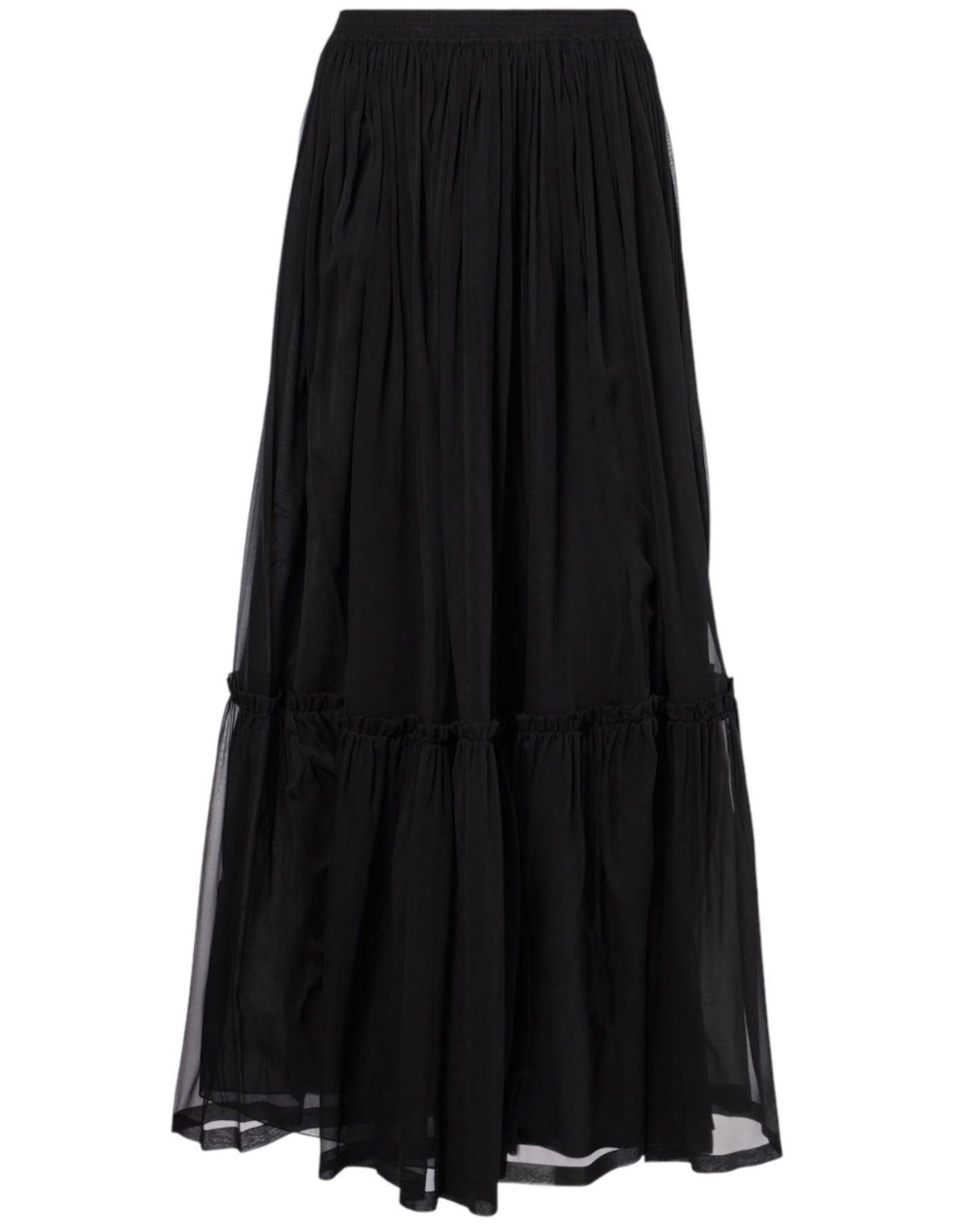 0030 SAINT LAURENT 



Ruffled Skirt in Silk Crêpe Muslin