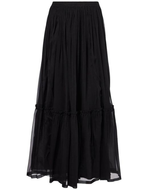 0030 SAINT LAURENT 



Ruffled Skirt in Silk Crêpe Muslin