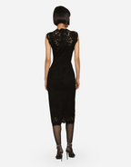 DOLCE & GABBANA Branded stretch lace calf-length dress