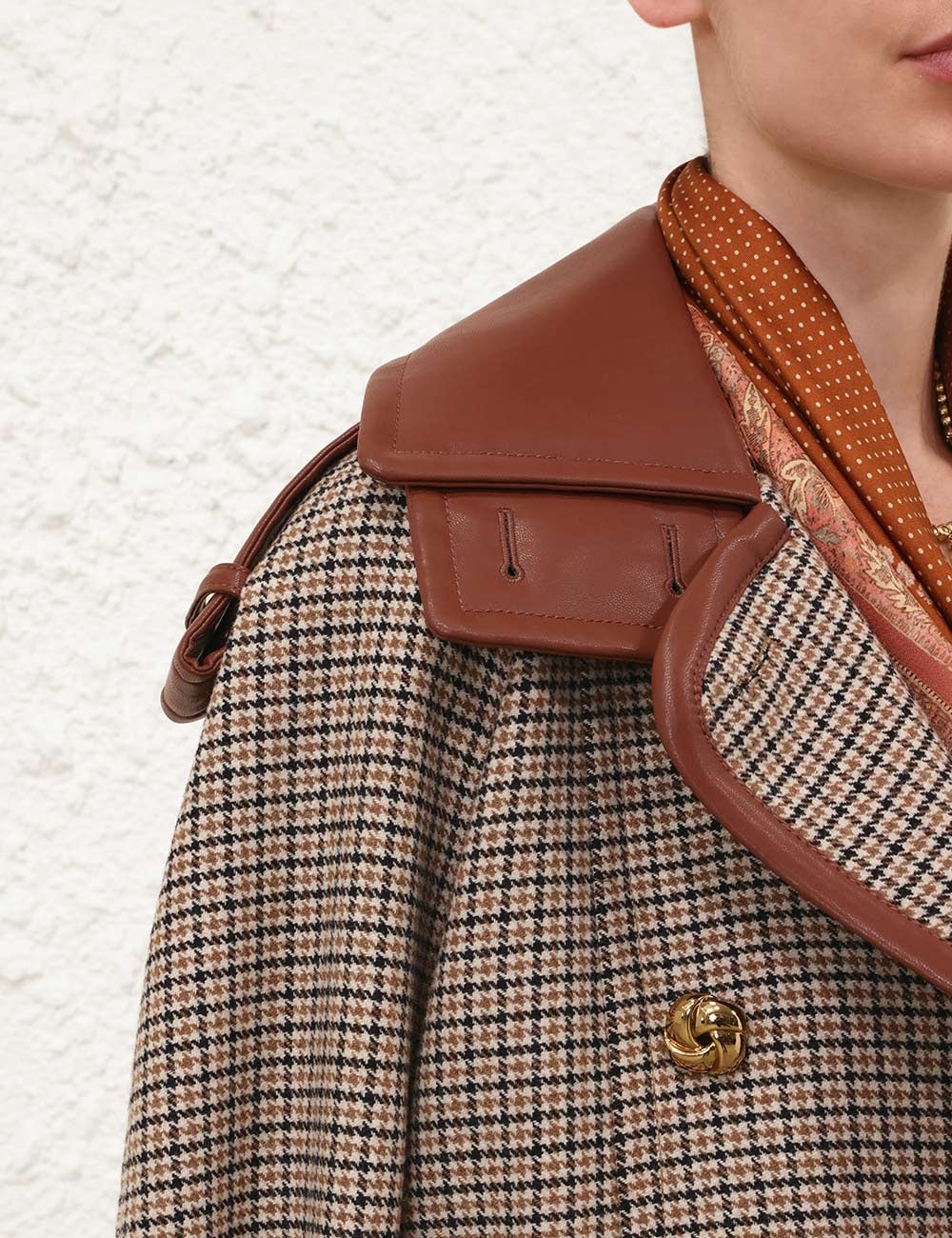 ZIMMERMANN
Hypnotic Check Wool Trench – Cream/Beige Check