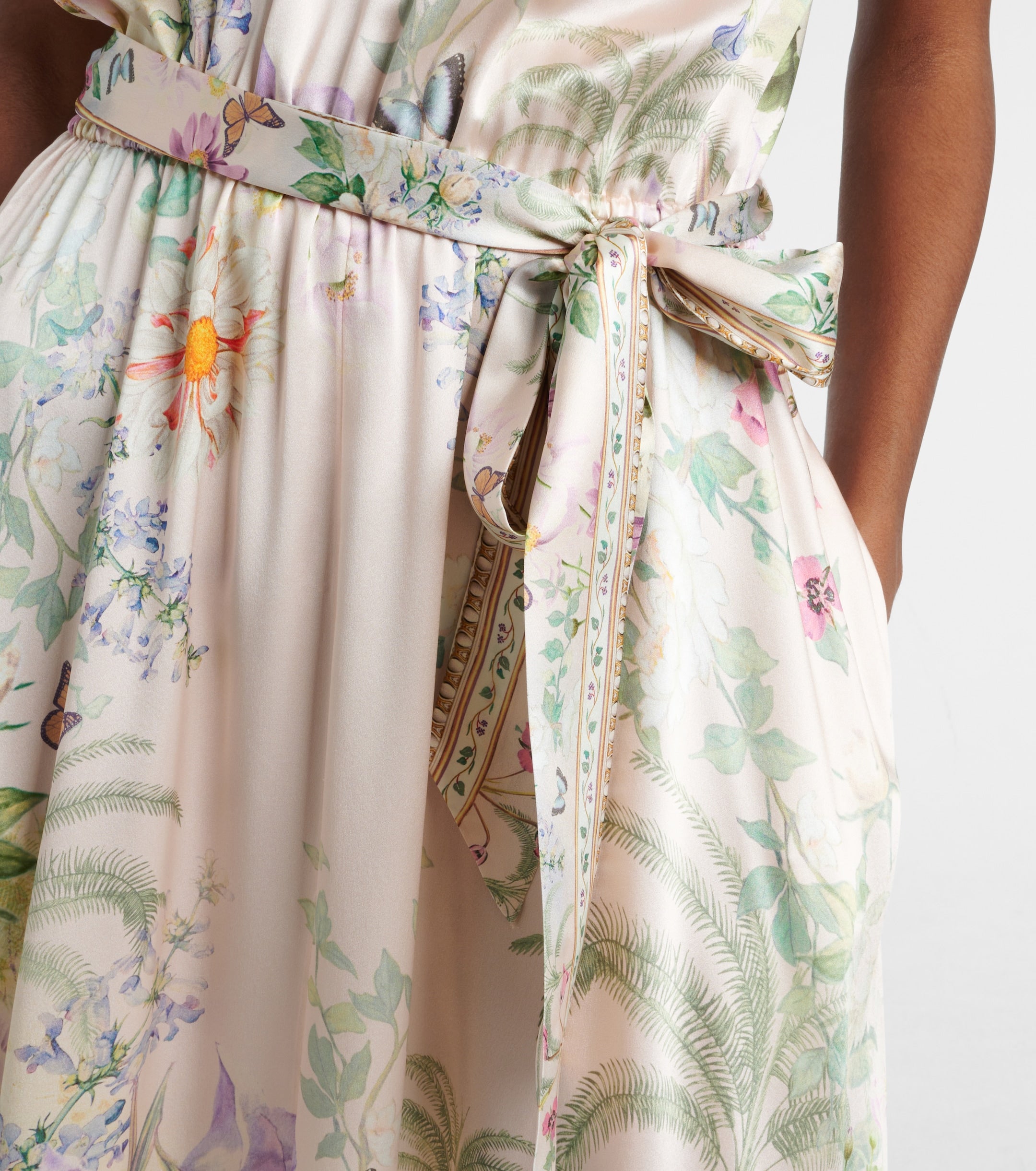 CAMILLA Necktie Dress With Elasticated Waist