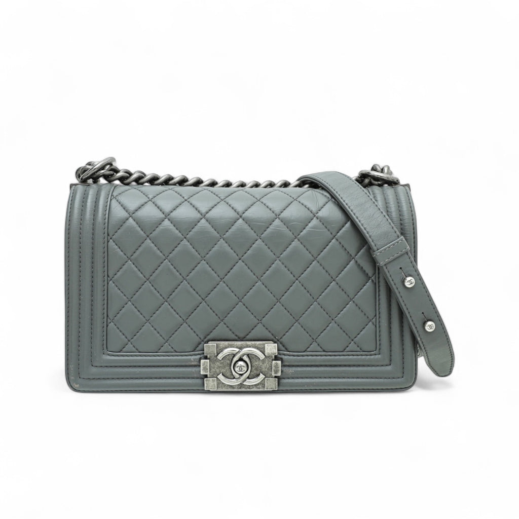 CHANEL Gray Le Boy bag