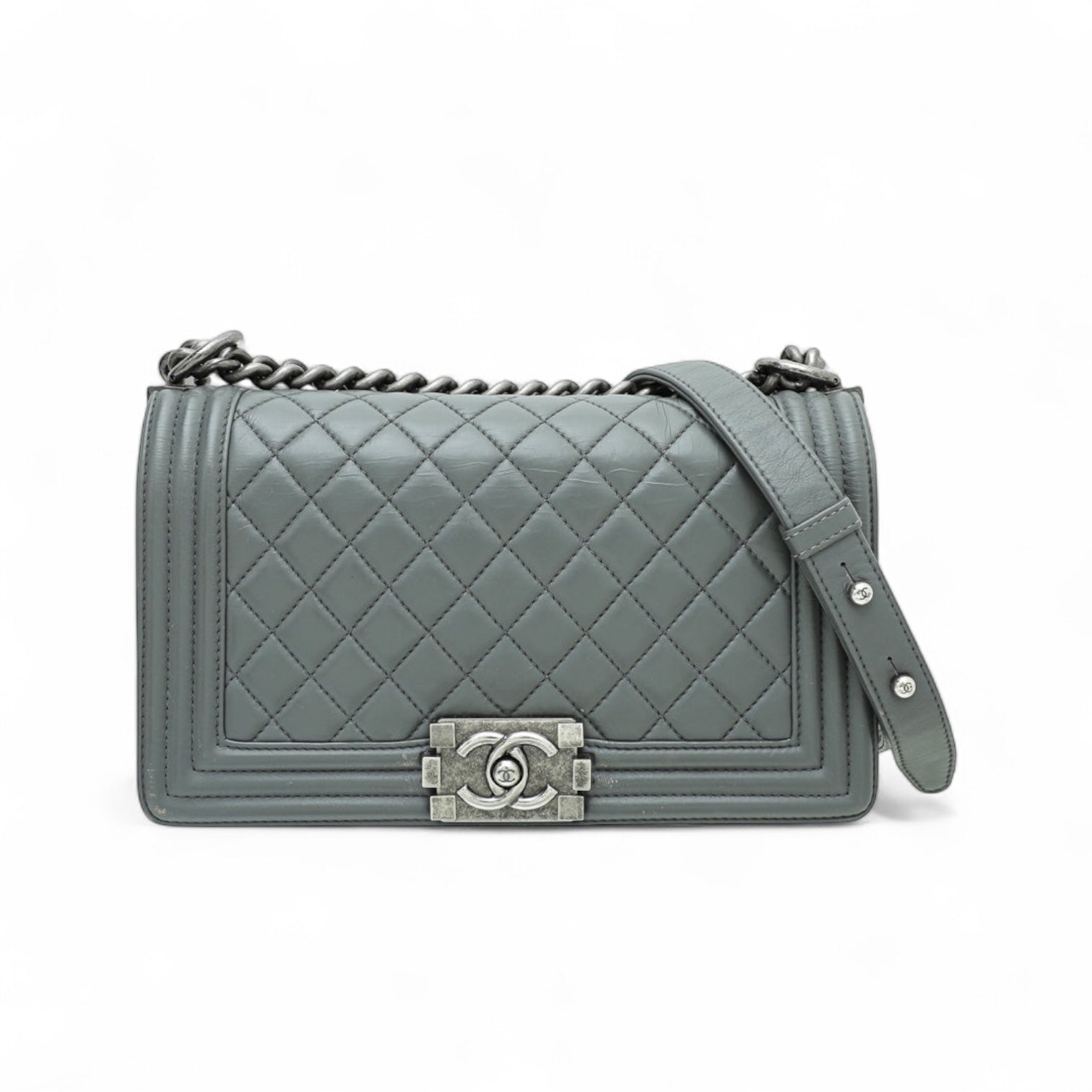 CHANEL Gray Le Boy bag