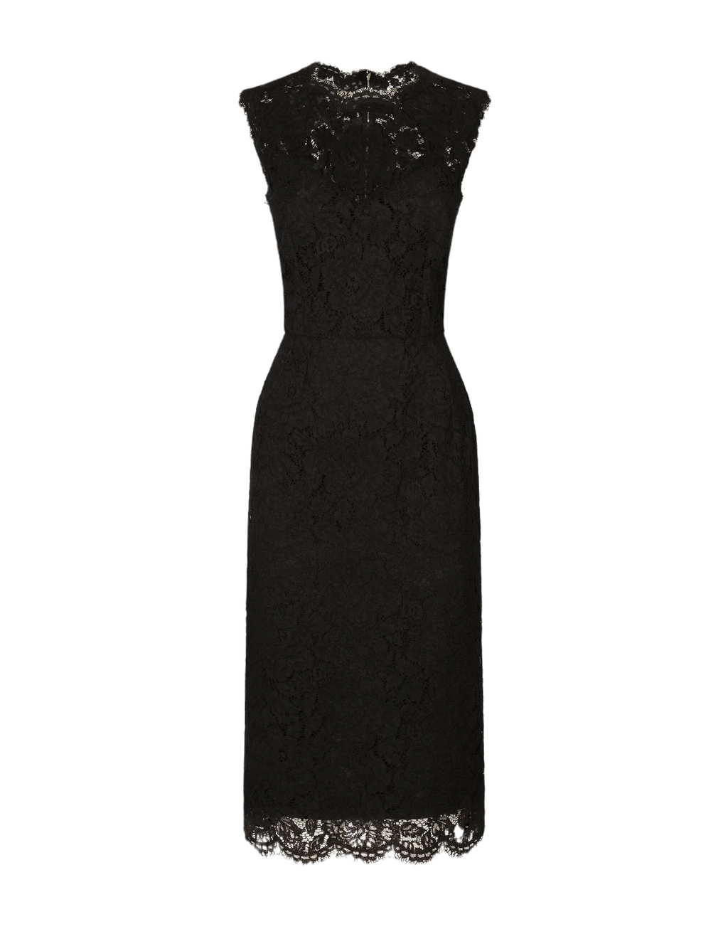DOLCE & GABBANA Branded stretch lace calf-length dress