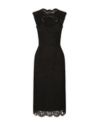 DOLCE & GABBANA Branded stretch lace calf-length dress