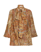 ZIMMERMANN Sensory paisley-print billow-sleeve blouse