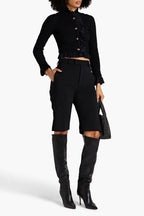 ALEXANDER WANG
Ruffled shirred satin-jersey jacket