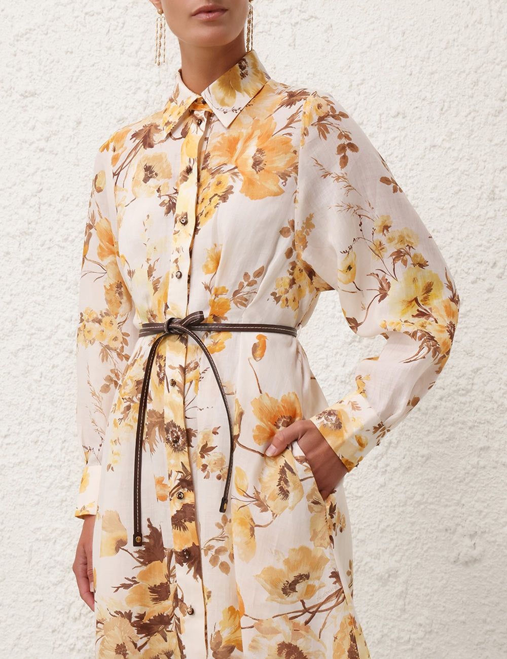 Zimmermann Ottie Tuck Shirt Dress