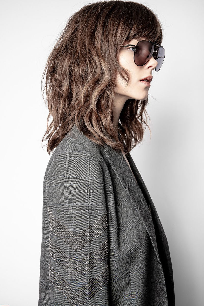 ZADIG & VOLTAIRE
Viva Car Strass Fleche Blazer – Grey