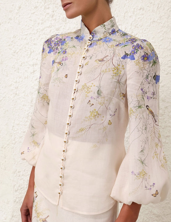 ZIMMERMANN Harmony Blouse in Citrus Butterflies