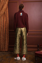 ALÉMAIS — CLAUDIA KNIT WOOL POLO SWEATER