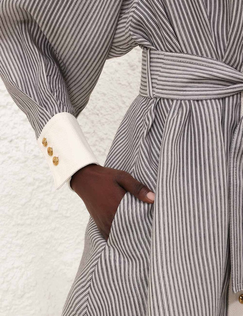 ZIMMERMANN
Hypnotic Tuck Mini Dress – Stripe