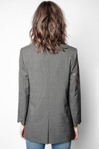 ZADIG & VOLTAIRE
Viva Car Strass Fleche Blazer – Grey