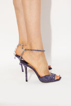 JIMMY CHOO Saeda 100 Embellished Open Toe