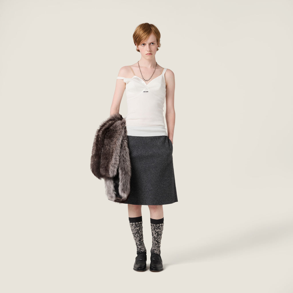 Miu Miu Shetland Wool Skirt