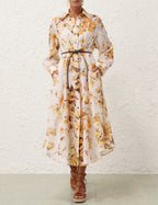 Zimmermann Ottie Tuck Shirt Dress