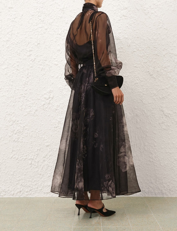 Zimmermann Hypnotic Pussybow Blouse — Ghost Floral