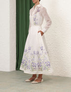 ZIMMERMANN Natura Body Shirt in Blue Iris