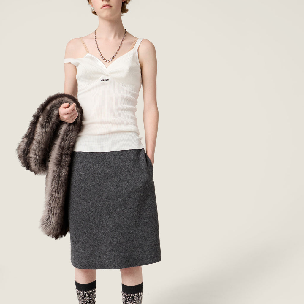 Miu Miu Shetland Wool Skirt