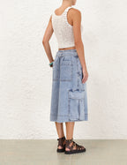 ZIMMERMANN

Illuminate Denim Cargo Short in Sea Foam