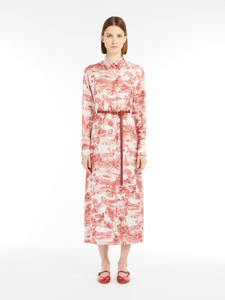 MAXMARA STUDIO
Printed silk shirt dress