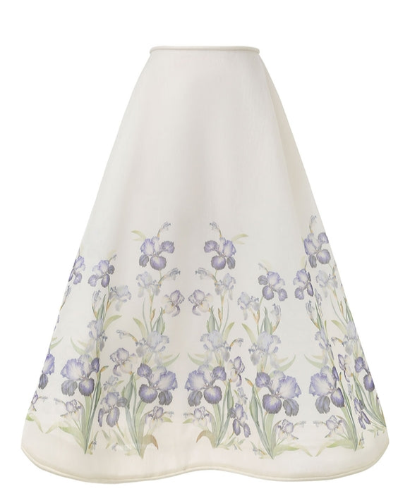 ZIMMERMANN Natura Flare Skirt in Blue Iris