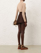 Zimmermann 
Illuminate Tailored Short – Espresso