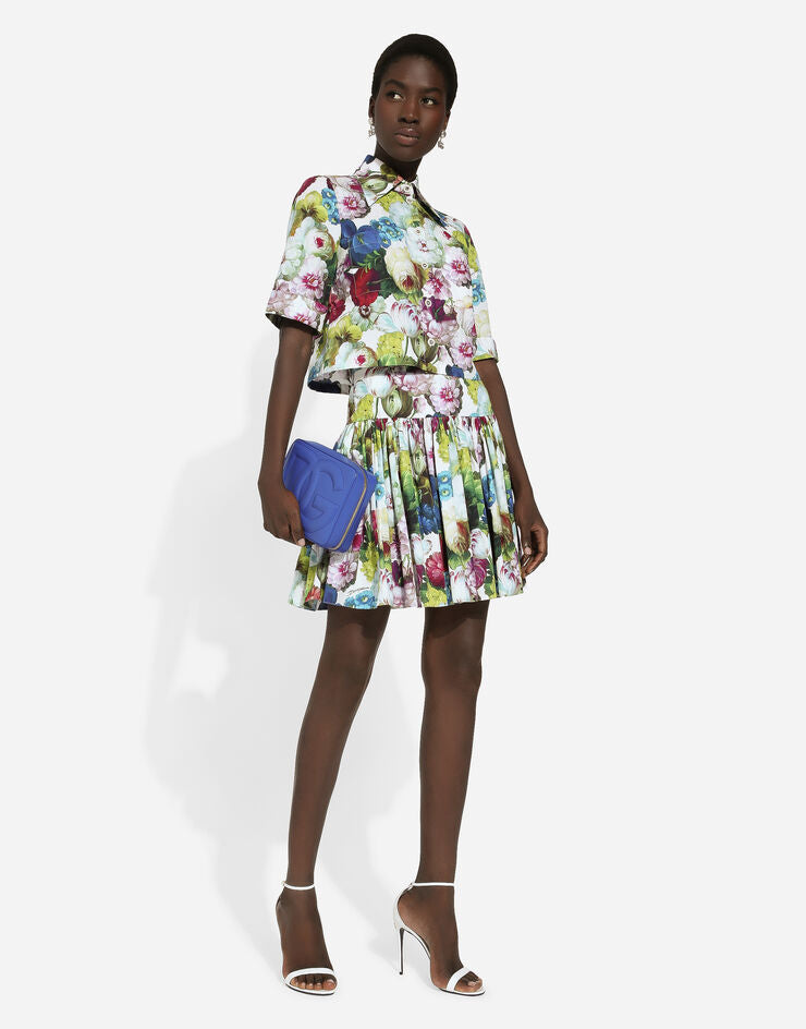 DOLCE & GABBANA
COTTON POPLIN SHIRT WITH NIGHT FLOWER PRINT