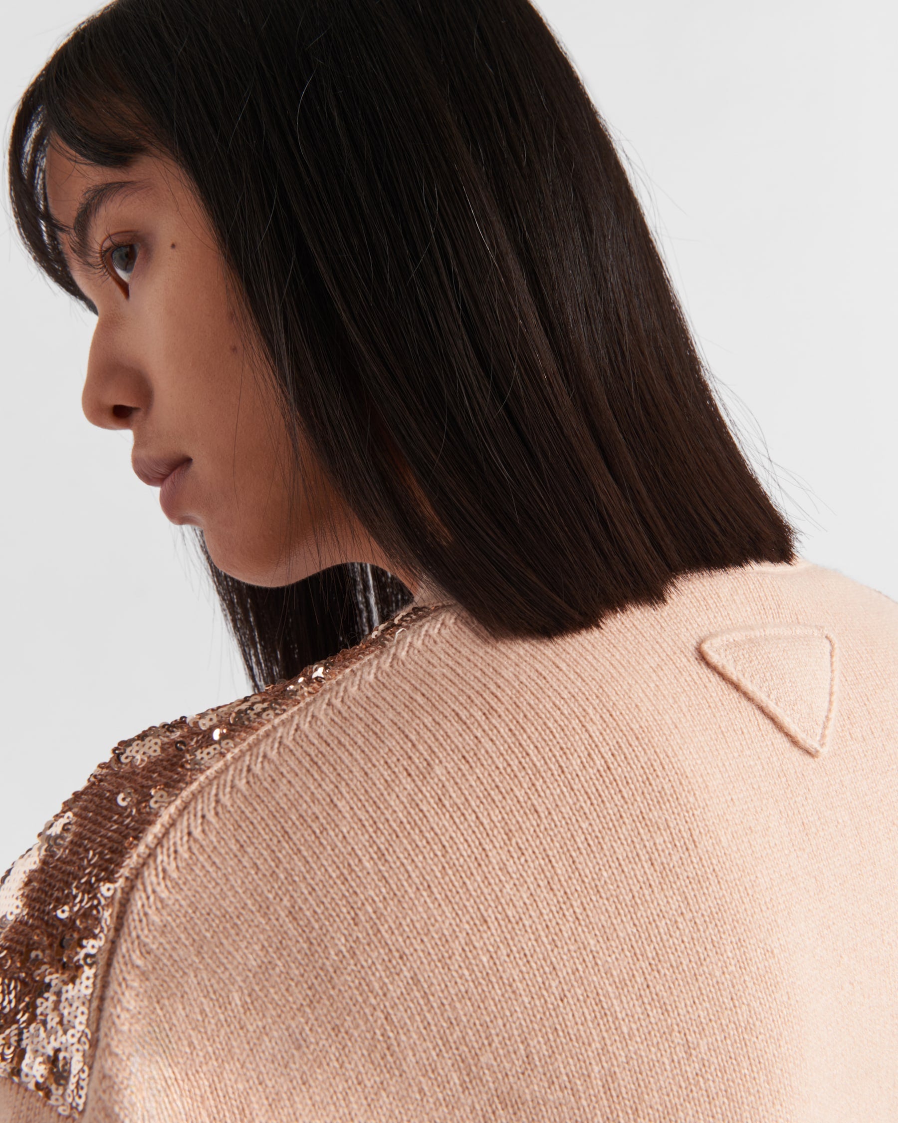 PRADA Cashmere and wool cardigan with sequins