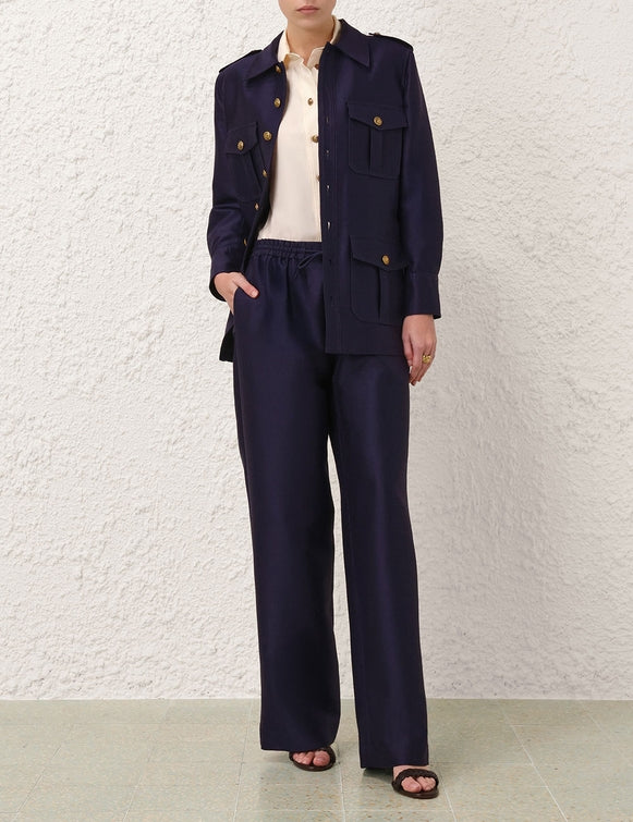 Zimmermann Hypnotic Utility Track Pant — Ink