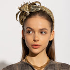 GUCCI Metallic Floral Statement Headband