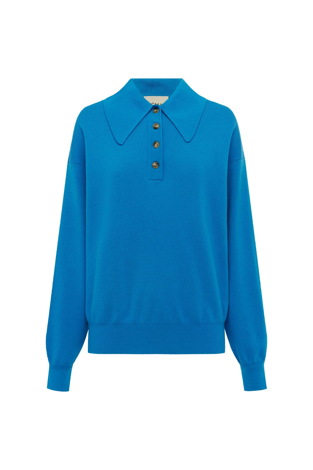 ALÉMAIS CLAUDIA AZURE KNIT POLO