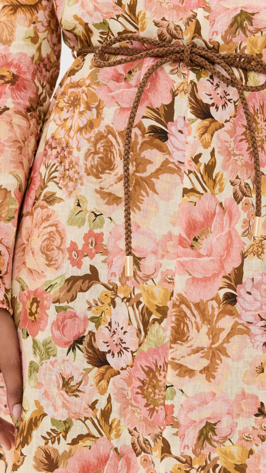 ZIMMERMANN Golden Floral-Print Linen Maxi Dress